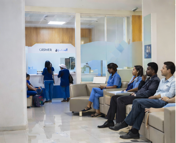 داخل مركز خدمات تدبير في دبي